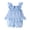 Blue, variant on Baby Girls Outfits Summer Girls' Clothing Pattern Small Flying Sleeve Top + Solid Elastic Waist Color Shorts Two-Piece Set For Baby Girls(Blue,18-24 Months)