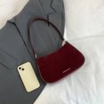 thumbnail image 3 of Bolso Hombro Gamuza Sintética para Mujer Vintage Hobo Elegante (vino) Rojo, 3 of 9