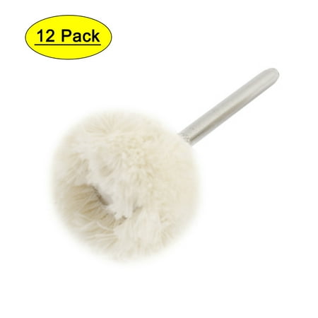 

20mm Dia Soft Wool Rotary Tool Jewellery Buffing Polishing Wheel Brush 12pcs