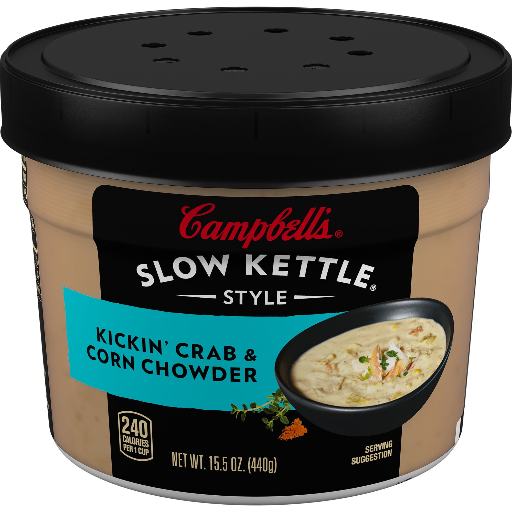 Campbell's Slow Kettle Style Kickin’ Crab and Corn Chowder, 15.5 Ounce