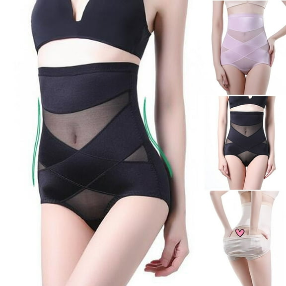 Elainilye Fashion Women's Shapewear High Waist Butt Lifting Pants Anti-Glazing Body Shaper Pants Corset Panties,Pink