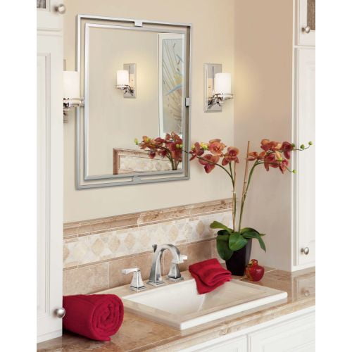 kichler hendrik brushed nickel wall mirror 24w x 30h in walmart com