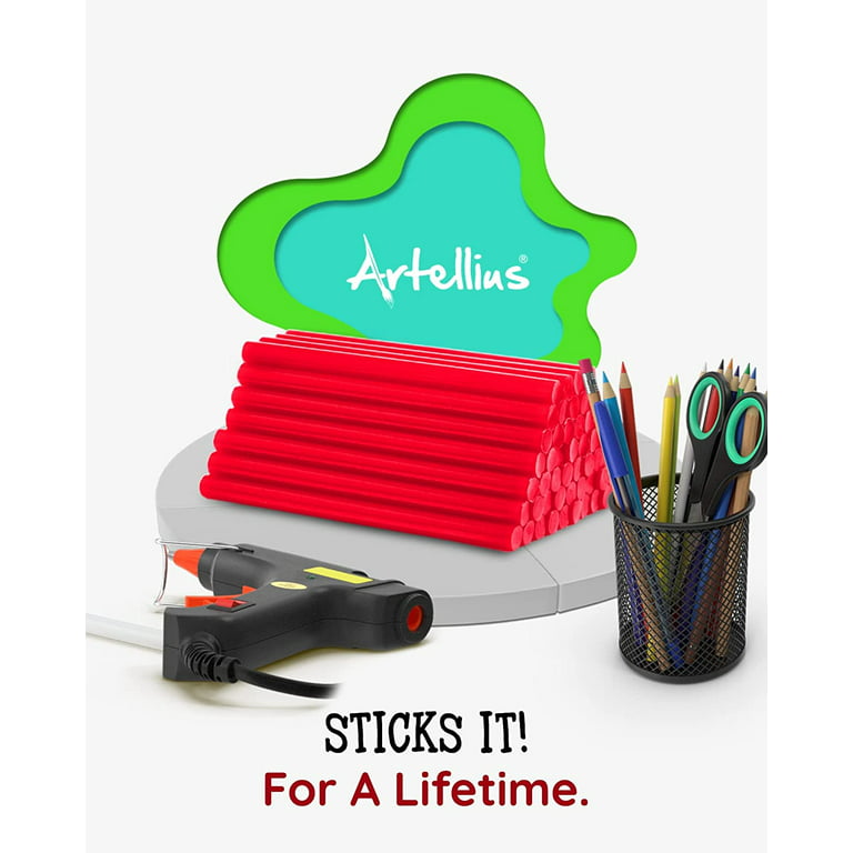 Artellius Pack of 600 Mini Hot Glue Gun Sticks Bulk, 4 inch x 0.27 inch, Compatible with Most Glue Guns, Size: 600pk, Clear