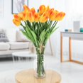 thumbnail image 2 of 30Pcs Real touch Artificial Tulip Flower Fake Flower Gift for Home Wedding Decor(Sunset Color), 2 of 9