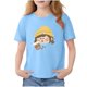 thumbnail image 2 of Blusas y camisas de manga corta con cuello redondo para niños Camiseta de verano de manga corta estampada para niñas Jersey elegante de cuello redondo para niñas Top de algodón para niños, 2 of 6