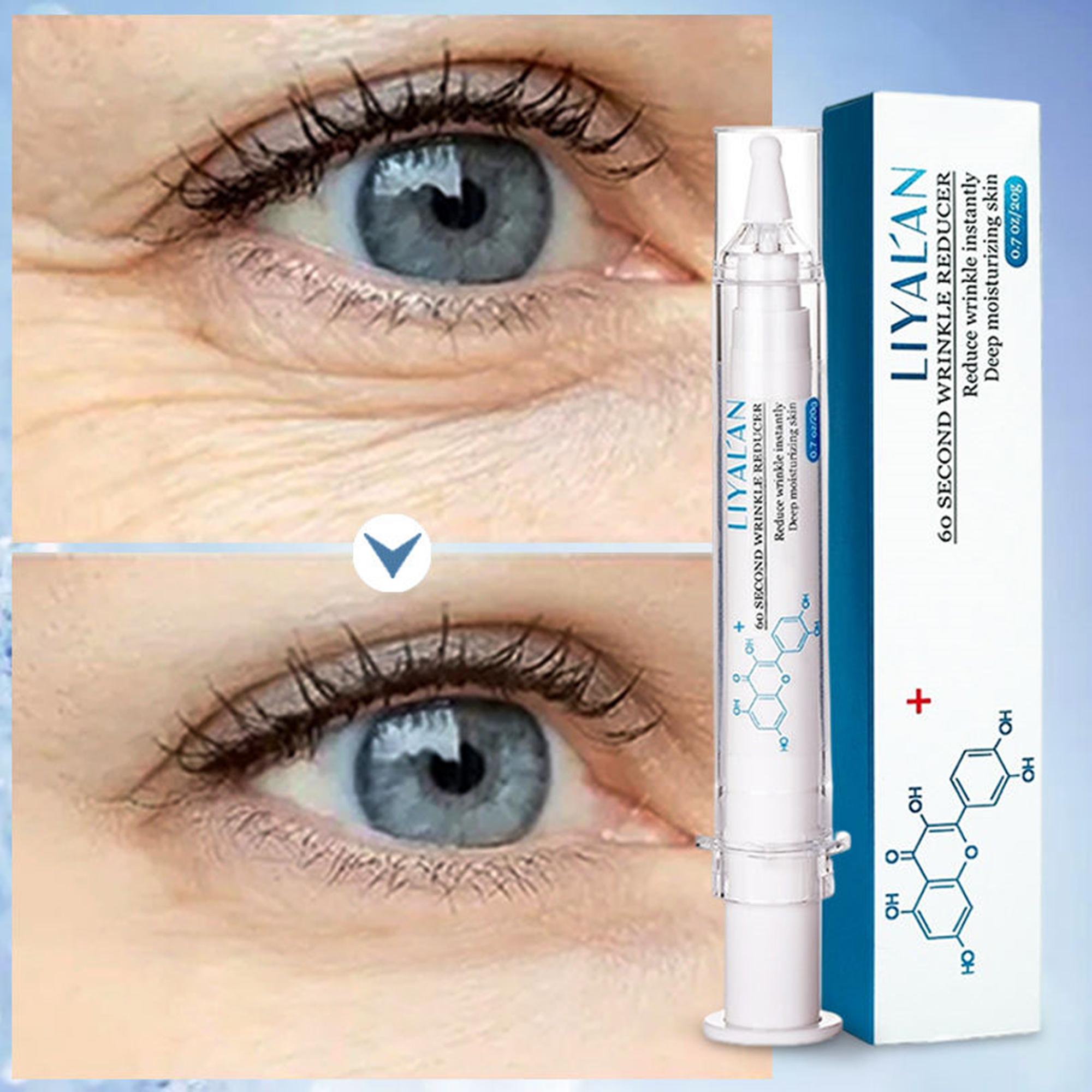 LIYAL AN Instant Anti Wrinkle Eye Cream Reduces Wrinkles Under Eye Bags Dark Circles in 60 Seconds Anti Aging Cream