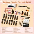 thumbnail image 2 of ROSALIND Poly Nail Gel Kit -14 Colors + 75 Nail Art Accessories Kit Nude Pink Series Poly Gel with Big Uv Light 48W and Electric Nail Drill Poly Nail Gel Starter Kit Valentine's Day gift. E22, 2 of 3
