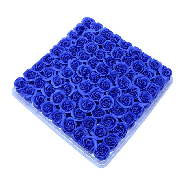 81Pcs/Case Soap Flower Realistic Romantic Multi-layer Petals Bright Color Artificial Scented Rose Gift Box Daily Use