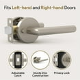 thumbnail image 3 of Mega Handles | Ronn Privacy Door Lever | Satin Nickel, 3 of 4