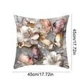 thumbnail image 3 of Colorful Butterfly Pattern Throw Pillow Cover, Soft Polyester Cushion Case for Sofa Bed or Chair, Machine Washable Square Cover, 18 Inch, For Spring Home Decoration, 3 of 6