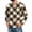 Khaki 57#, variant on Christmas Shirts for Men Plaid Reindeer Printed Shirt Button Placket Long Sleeve T-Shirts Standard Fit Breathable Tees for Retro Party Gift Brown 2XL