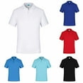 thumbnail image 6 of Men Lapel Summer Short Sleeved Shirt Breathable Top Loose Fitting Work Clothes, 6 of 7