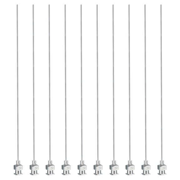 Uxcell 10 Pcs 20G 5 Inch Blunt Tip Dispensing Needle with Lure Lock for Refilling Liquid Inks Adhesives