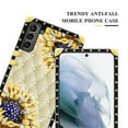 thumbnail image 5 of FKBRCL4U Compatible with Samsung Galaxy S21 Case, Sunflower Diamonds Leather Luxury Golden Decoration for Girl Women Soft TPU Shockproof Protective Hard PC Back, 5 of 7