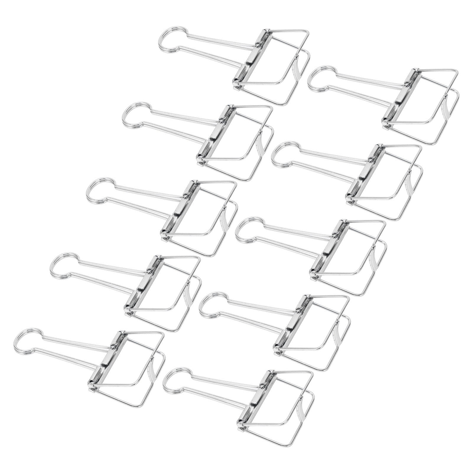 Rupoun 51mm Large Metal Binder Clips, Silver Hollow Paper Clamps for Office, 30 Count