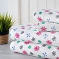 thumbnail image 6 of Bibb Home Holiday &amp; Winter Printed Flannel Sheet Set 100% Cotton, 6 of 9