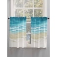 thumbnail image 5 of Teal Summer Beach Living Room Curtains 2 Panel, Coastal Nautical Seaside Ocean Cafe Window Treatment, Farmhouse Bedroom Bathroom Kitchen Curtains Drapes 104"x54", 5 of 6