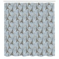 thumbnail image 3 of Ambesonne Eiffel Shower Curtain, Retro Bicycles Landmark, 69"Wx75"L, Brown Pale Blue, 3 of 3