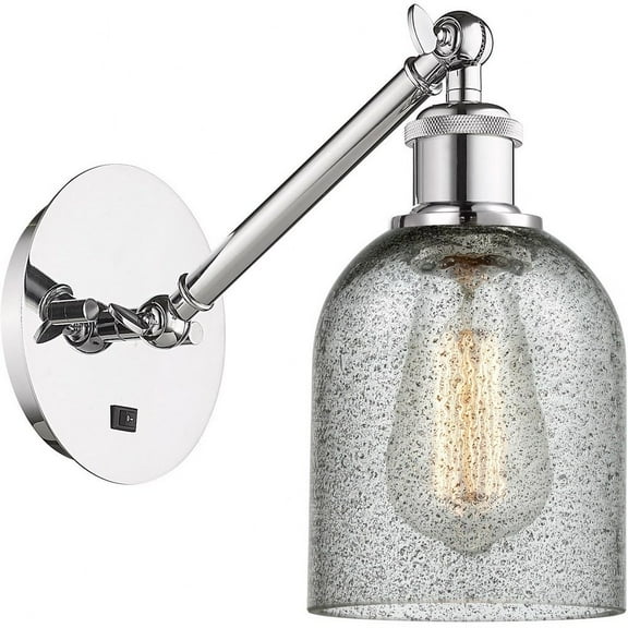 317-1W-PC-G257-LED-Innovations Lighting-Caledonia - 1 Light Wall Sconce In Industrial Style-11.38 Inches Tall and 5.3 Inches Wide Polished Chrome
