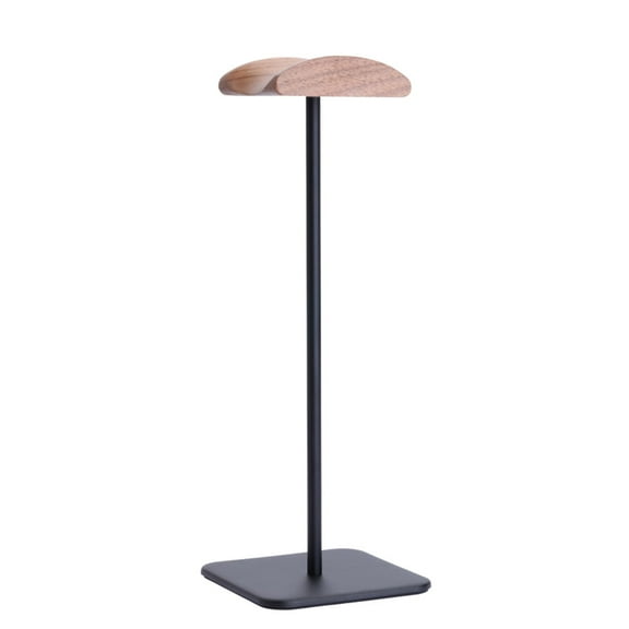 Zeiwohndc Headphone Stand Hanger Orgnizer Support Black Base with Wood Top Pieces Heavy
