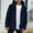 Dark Blue_001, variant on Domuza Men's Fuzzy Sherpa Jacket Fluffy Fleece Open Front Cardigan Button Up Coat Fall Winter Warm Thicken Lined Soft Comfy Outerwear Black L