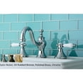 thumbnail image 2 of Kingston Brass  Victorian Porcelain Widespread Bathroom Faucet satin nickel Satin, 2 of 4