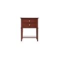 thumbnail image 3 of Neo-Classical Nostalgia Nightstand with Shelf - Dovetailed Drawers for Bedroom Storage, Stylish Nickel Hardware, Floor Mountable, 3 of 6