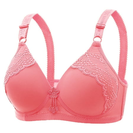 Audhol Lace Bralette Push Up Bra Watermelon Red 40