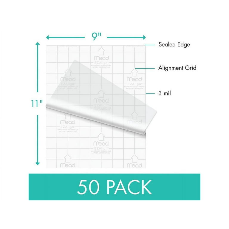 EZAlign Thermal Laminating Pouches 3 mil, 9 EZAlign Thermal Laminating Pouches 3 mil, 9