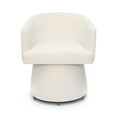 thumbnail image 6 of TOV Furniture Kristen Cream Upcycled Chenille Rolling Desk Chair, 6 of 7