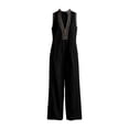 thumbnail image 5 of LEKODE Womens Jumpsuit Linen Cotton Jumpsuits Flowy Jumpsuits for Women Plus Size Jumpsuits Y2k Baggy Jumpsuit Button Down Jumpsuits with Pockets Womens Summer Outfits Black S, 5 of 6