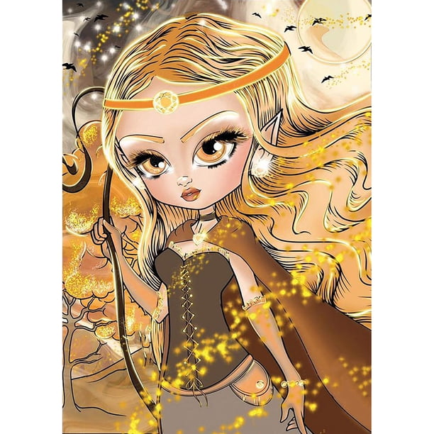 Diamond Painting (DB1740) 5D Big Eyes Doll Square Picture Decor (B902) 50x70cm FLhrweasw Nuevo