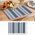 thumbnail image 6 of Blue Grey Striped Placemats Set of 8 Farmhouse Modern Stripes Art Place Mats Indoor Wipeable Table Mats Washable Cloth Dining Table Placemats for Kitchen Holiday Party Home Decor 13x19 Inch, 6 of 9