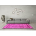 thumbnail image 3 of Ahgly Company Indoor Square Oriental Pink Industrial Area Rugs, 5' Square, 3 of 4