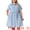 Light Blue, variant on DARING DIVA Stylish Plus Size Denim Babydoll Pockets Dress 1X Light Blue