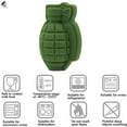 thumbnail image 2 of PULLIMORE 4 Pcs Ice Cube Mold 3D Grenade Shape Maker Bar Party Silicone Trays Mold for Whiskey Bombs Cocktails, 2 of 9