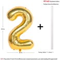 thumbnail image 2 of 40 Inch Gold Large Numbers 0-9 Birthday Party Decorations Helium Foil Mylar Big Number Balloon Digital 2, 2 of 4