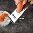 thumbnail image 6 of Cheese Grater, 4-Sided Box Grater with Handle, Stainless Steel Graters, Vegetable Slicer, Kitchen Food Shredder for Grate Cheeses, Shred Veggies Kitchen Gadgets Tools(9.25inch), 6 of 8