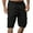 Black#1, variant on Viikei Men's Polyester Shorts,Men Casual Solid Knee Length Cargo Multi Pockets Fashion Short Pants Black M