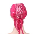 thumbnail image 4 of Topwoner Cycling Bandana Skull Cap Beanie Lightweight Adjustable Cotton Biker Hat Hood Headband Headscarf Doo Rags Head Wraps Costume, 4 of 6