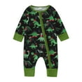 thumbnail image 2 of Bjutir Boys Girls Long Sleeve Christmas Cartoon Dinosaur Prints Pullover Romper Jumpsuit Clothes, 2 of 7