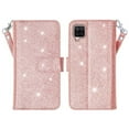 thumbnail image 2 of Case For Galaxy A12 Leather Flip Pouch Wallet Case Cover Folio [Kickstand] for Girls Women Phone Cases For Galaxy A12 Case - Rose Gold, 2 of 5
