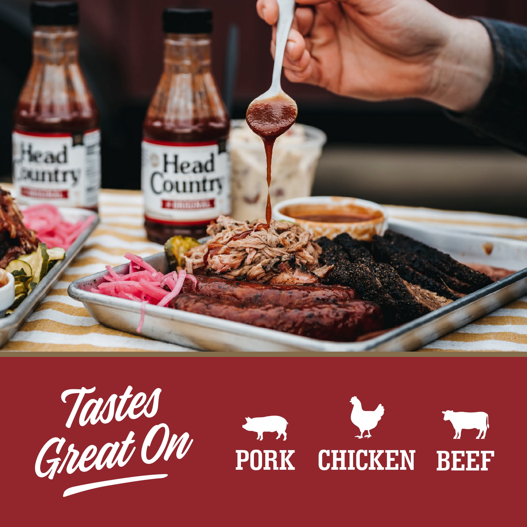 (3 pack) Head Country Original BBQ Sauce, 20 oz