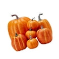 thumbnail image 3 of 7 calabazas artificiales de espuma Macarena decorativas de Halloween para el jardín Naranja intenso, 3 of 8