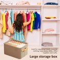 thumbnail image 3 of Multi-Functional Closet Organizer,Steel Ring Storage Box, Fabric Folding Bedroom Wardrobe Clothes Storage Box A, 3 of 5