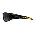 thumbnail image 3 of Mens Xloop Thick Temple Sport Biker Wrap Sunglasses Black Yellow Black, 3 of 4