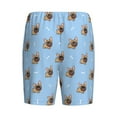 thumbnail image 5 of Naloa Brown French Bulldog Men's Short Pajama Pants, Lounge Comfort Shorts with Elasticized Waistband and Side Pockets - Medium, 5 of 9