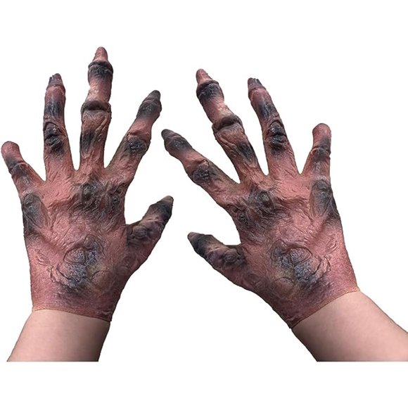 Scary Skeleton Gloves Halloween Costume Creepy Monster Zombie Hands Gloves Party Cosplay Props Devil Demon Paw Glove