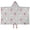 Princess and Unicorn Gray Pattern, variant on Princess and Leaf Beige Pattern Teens Hooded Bath Towel Wrap for Ages 3 To 12,Quick Dry Lightweight Soft Microfiber Bath Beach Pool