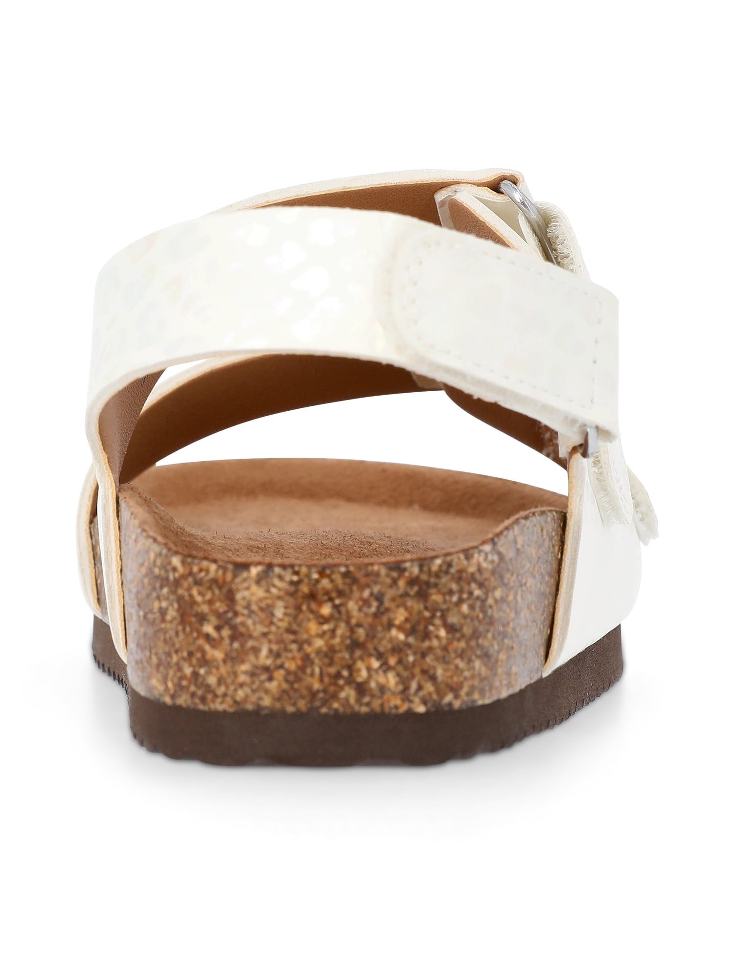 Wonder Nation Little and Big Girls' Double Buckle Footbed Sandals